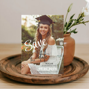 Reserva La Fecha Graduación moderna de fotografía de Boho