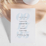 Reserva La Fecha Gran cita grande foto azul<br><div class="desc">Esta foto guarda la invitación de compromiso de fecha que muestra su fecha boda en grandes números azules claros detrás de todos los detalles que desea compartir con los invitados - nombre completo, ubicación y fecha de la novia y el novio. Incluye un lugar para una sola foto en la...</div>