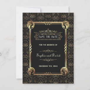 Reserva La Fecha Gran Gatsby Art Deco Boda