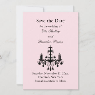 Reserva La Fecha Gran Salón de Baile Save the Date (rosa)