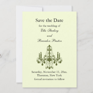 Reserva La Fecha Gran Salón de Baile Save the Date (verde)
