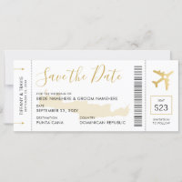 Grecia Boda Crete Map Ticket Save the Date