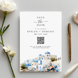 Reserva La Fecha Greek Island Santorini Greece Wedding