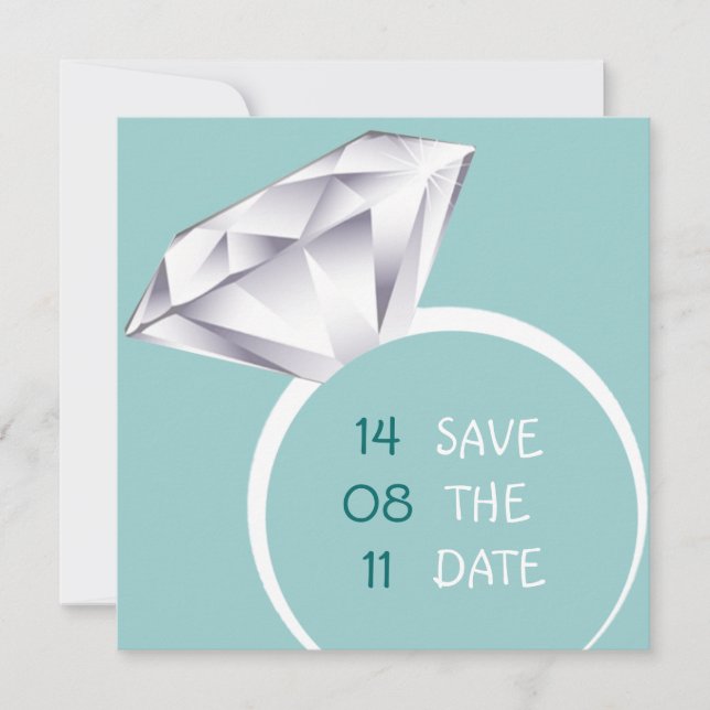Reserva La Fecha Green Fun Bold Ring Save the Date (Anverso)