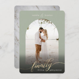 Reserva La Fecha Green sabio finalmente casarse y foto de ventana