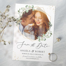 Greeneration Eucalyptus Gold Geometric Frame Photo