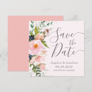 Reserva La Fecha Gris botánico floral rosa Rubor