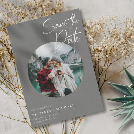 Reserva La Fecha Gris fotográfico moderno