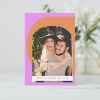 Groovy Bold Fun Typography Naranja rosa Foto Guard