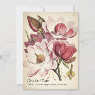 Reserva La Fecha Guarda la fecha con magnolias