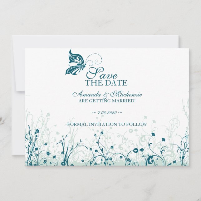 Reserva La Fecha Guarda la fecha ~ Jardín de Mariposas 6 (Anverso)