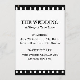 Reserva La Fecha Guardar El Boda De Fechas Con Un Tema De Película