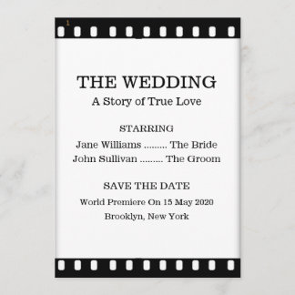 Reserva La Fecha Guardar El Boda De Fechas Con Un Tema De Película