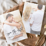 Reserva La Fecha Guardar el Boda fotográfico de fecha<br><div class="desc">Transparencia cubriendo fotos personalizados y personalizadas en la parte delantera y trasera de las elegantes y modernas Invitaciones a la Boda de Citas - incluye hermosa y elegante tipografía de escritura para la celebración especial del Día de la Boda.</div>