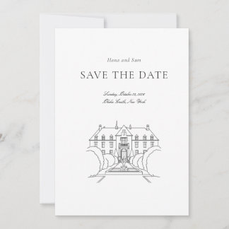 Reserva La Fecha Guardar el boda simple de fecha