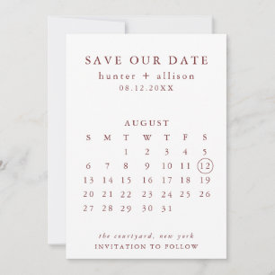 Reserva La Fecha Guardar El Calendario De Fecha