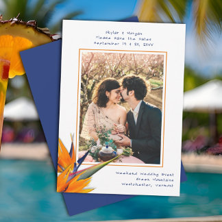Reserva La Fecha Guardar el evento de Boda fotográfico de pájaro de