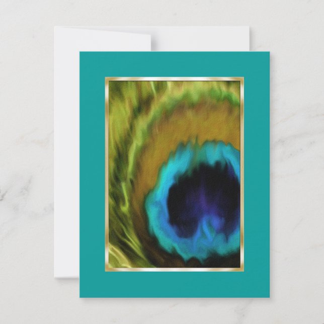 Reserva La Fecha Guardar el juego de plumas de pavo real 1113 (Anverso)