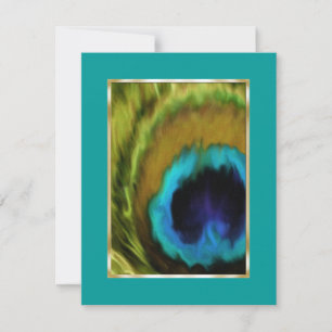 Reserva La Fecha Guardar el juego de plumas de pavo real 1113