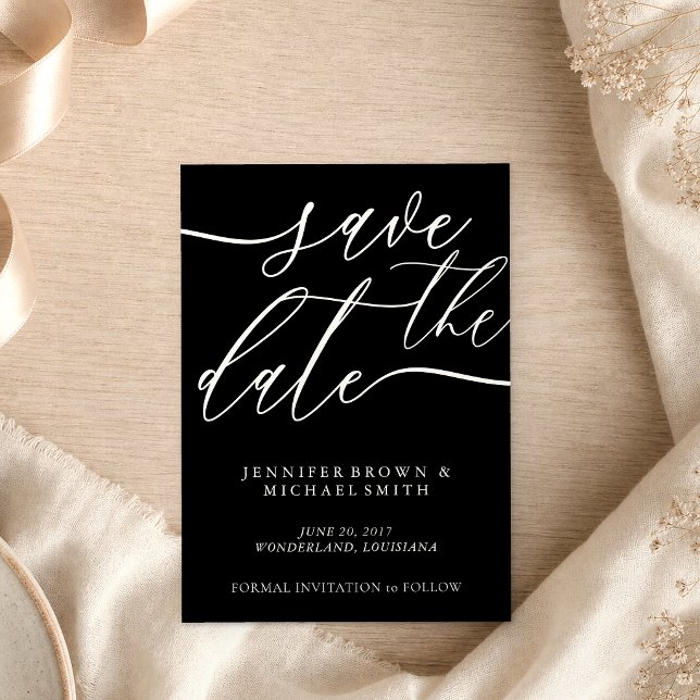 Reserva La Fecha Guardar fecha de boda con foto personalizada Calig (Subido por el creador)