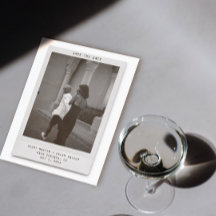 Guardar fecha de bodas con foto polaroid minimalis