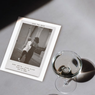 Reserva La Fecha Guardar fecha de bodas con foto polaroid minimalis