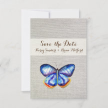 Guardar la acuarela de mariposa azul de fecha