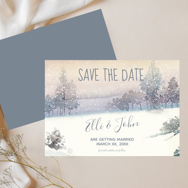 Reserva La Fecha Guardar La Boda De Invierno De Fecha (Save The Date Winter Wedding)