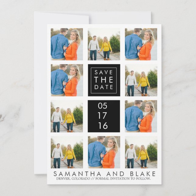 Reserva La Fecha Guardar la colección de fechas modernas | BODAS (Anverso)