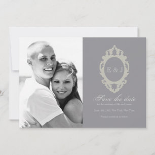 Reserva La Fecha Guardar la colección de monogramas de fecha // car