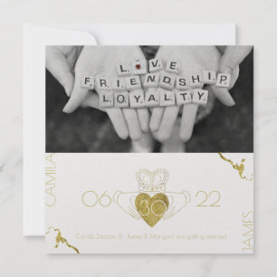 Reserva La Fecha Guardar la fecha Claddagh Gold