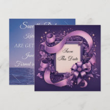 Guardar la fecha con cintas moradas