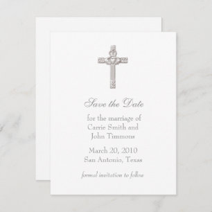 Reserva La Fecha Guardar la fecha con la cruz de claddagh