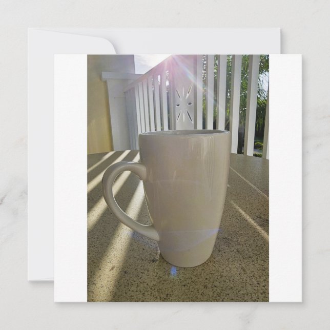 Reserva La Fecha Guardar la fecha con taza de café (Anverso)