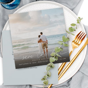 Reserva La Fecha Guardar la fecha de boda con foto de guión moderno