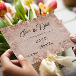 Reserva La Fecha Guardar la fecha de boda floral rústica vintage