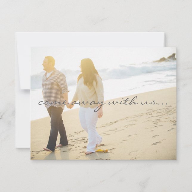 Reserva La Fecha Guardar la fecha de la boda de destino (Anverso)