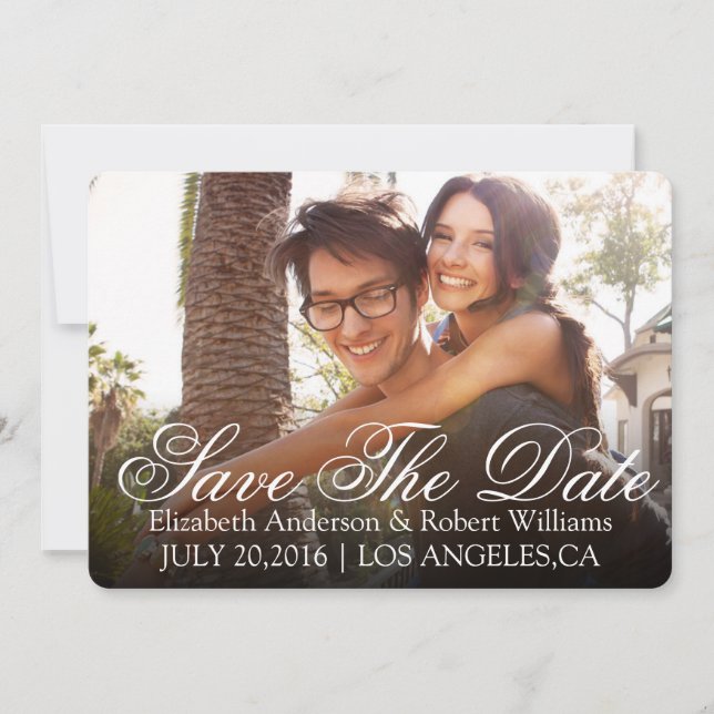 Reserva la fecha | Guardar la fecha de nuestro Bod (Anverso)