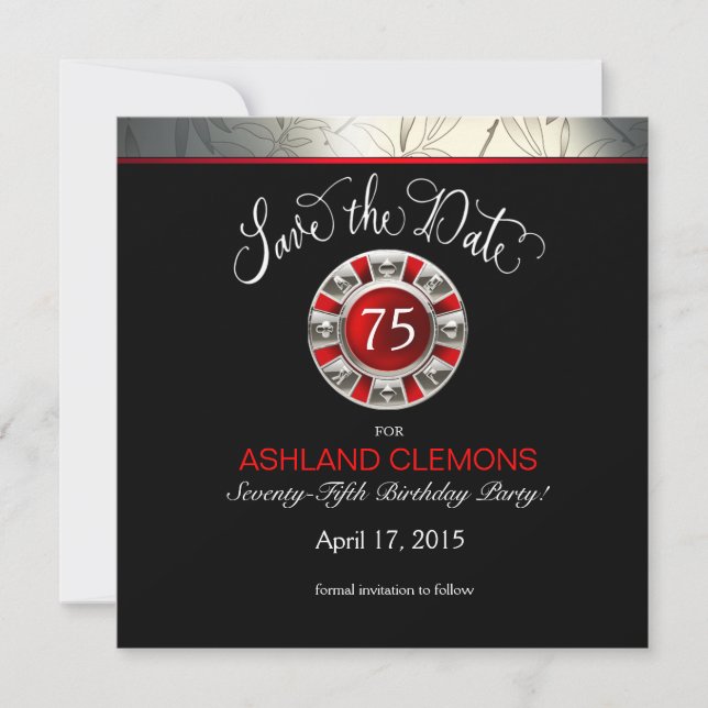 Reserva La Fecha Guardar la fecha del Art Deco de Las Vegas | negro (Anverso)