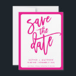 Reserva La Fecha GUARDAR LA FECHA escritura moderna letras fushcia<br><div class="desc">por kat massard >>> https://linktr.ee/simplysweetpaperie<<< A modern design featuring hand lettered, brushed type for your SAVE THE DATE ANNOUNCEMENT. Setup as a template it is simple for you to personalize it - make it yours! >>> TIPS - Simplemente pulsa el botón "Personalizar it" y agrega/cambia el texto, las fuentes, los...</div>