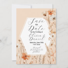 Reserva La Fecha Guardar la fecha floral boho flores bohemio