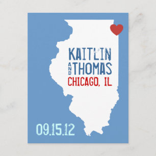 Reserva La Fecha Guardar la fecha - Personalizable - Illinois