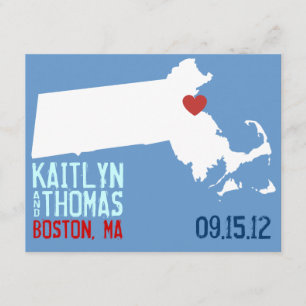Reserva La Fecha Guardar la fecha - Personalizable - Massachusetts