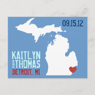 Reserva La Fecha Guardar la fecha - Personalizable - Michigan
