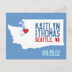 Reserva La Fecha Guardar la fecha - Personalizable - Washington