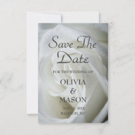 Reserva La Fecha Guardar la fecha - Rosa blanco texturizado