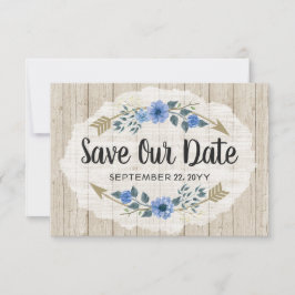 Reserva La Fecha Guardar la fecha Rustic Boho Arrows & Floral Boda