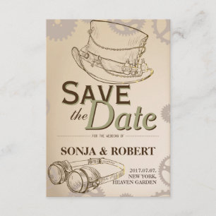 Reserva La Fecha Guardar la fecha - Steampunk Gorra y Google