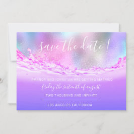 Reserva La Fecha Guardar la fecha Tropical Ocean Purple Pastels