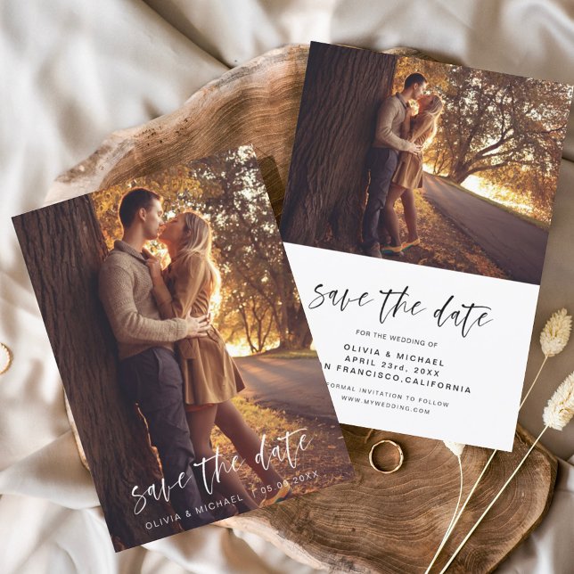 Reserva La Fecha Guardar la foto del Boda manuscrito de fecha otoño (Subido por el creador)